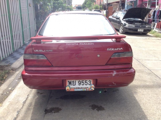ขาย ครับ toyota SOLUNA ปี97 ตัวท๊อป airbag 1.5 ออโต้ เครื่องเกียร ดีมากๆ แห้ง สีบาง ไม่มีโดนหนัก ทรงเดิมดีมาก สีไม่ขี้เหล่ภายในสวยมากไม่มีขาด แตก หัก ไฟฟ้า แม็ก4วงแอรหนาว ช่วงล่างดีมีเลี้ยวดัง สีเงา มีเก็บบ้าง พร้อมใช้. วิ่งไกล สบาย ไม่เคยติด แกส ราคานี้