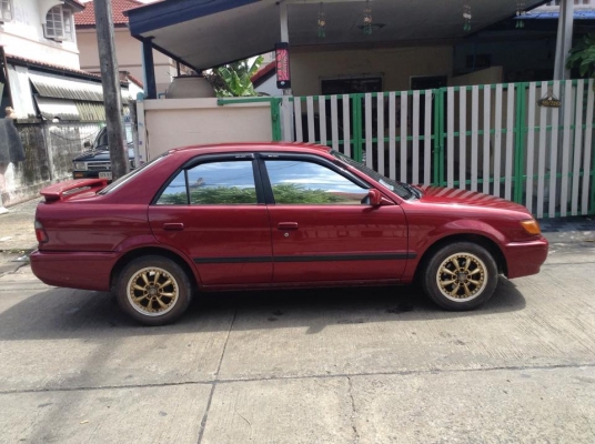 ขาย ครับ toyota SOLUNA ปี97 ตัวท๊อป airbag 1.5 ออโต้ เครื่องเกียร ดีมากๆ แห้ง สีบาง ไม่มีโดนหนัก ทรงเดิมดีมาก สีไม่ขี้เหล่ภายในสวยมากไม่มีขาด แตก หัก ไฟฟ้า แม็ก4วงแอรหนาว ช่วงล่างดีมีเลี้ยวดัง สีเงา มีเก็บบ้าง พร้อมใช้. วิ่งไกล สบาย ไม่เคยติด แกส ราคานี้