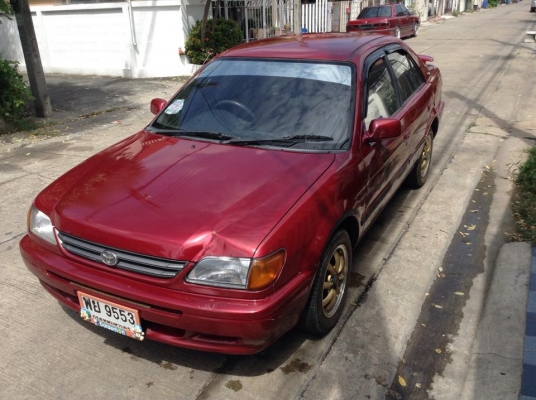 ขาย ครับ toyota SOLUNA ปี97 ตัวท๊อป airbag 1.5 ออโต้ เครื่องเกียร ดีมากๆ แห้ง สีบาง ไม่มีโดนหนัก ทรงเดิมดีมาก สีไม่ขี้เหล่ภายในสวยมากไม่มีขาด แตก หัก ไฟฟ้า แม็ก4วงแอรหนาว ช่วงล่างดีมีเลี้ยวดัง สีเงา มีเก็บบ้าง พร้อมใช้. วิ่งไกล สบาย ไม่เคยติด แกส ราคานี้