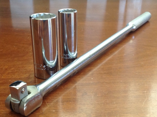 ขายด้ามบล็อค Proto 4 หุน ยาว 18" พร้อมลูกบล็อค 1" , 3/4" 12  pt