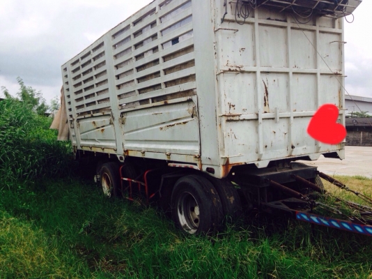 ขายลูกพ่วงคอกเกษตรไม่ดัมพ์ 3 เพลา ยาว 7 เมตร ลงเล่มเรียบร้อย ทะเบียนพร้อม