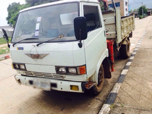 ขายรถบรรทุกหกล้อดัมพ์ Hino KM777 เครื่อง 117 แรงติดเครน2.5 ตัน ช่วงกระบะยาว 3.50 เมตร F หน้า F หลังทะเบียนพร้อม