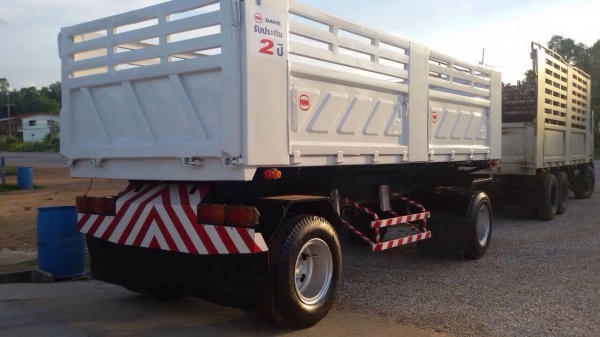 ขายลูกพ่วงสามมิตร ยาว 6 เมตร 2 เพลา รถสวยพร้อมใช้งาน