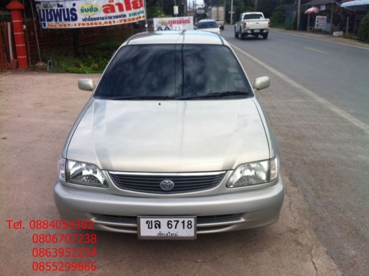 ขาย Toyota Soluna หยดน้ำ ปี 43 สีบรอนทอง ติดแก็ส lpg ราคา 115,000 บาท +++++++++