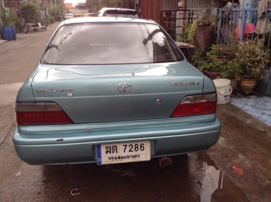 ขาย TOYOTA SOLUNA. ปี98 1.5. ออโต้ แอร์แบค ไฟฟ้า เครื่องแห้ง เกียรดีมาก สีสวย ภายในสะอาด ช่วงล่างดี แอร์หนาว ไม่เคยติด แกส พร้อม ใช้ วิ่งไกล สบาย. ราคา 69000 กอล์ฟ ครับ 085-359-4089 ดูรถ สายไหม วงศกรครับ