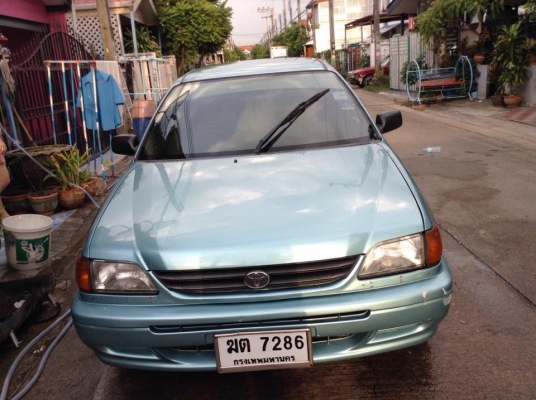 ขาย TOYOTA SOLUNA. ปี98 1.5. ออโต้ แอร์แบค ไฟฟ้า เครื่องแห้ง เกียรดีมาก สีสวย ภายในสะอาด ช่วงล่างดี แอร์หนาว ไม่เคยติด แกส พร้อม ใช้ วิ่งไกล สบาย. ราคา 69000 กอล์ฟ ครับ 085-359-4089 ดูรถ สายไหม วงศกรครับ
