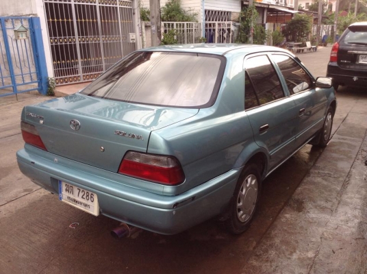 ขาย TOYOTA SOLUNA. ปี98 1.5. ออโต้ แอร์แบค ไฟฟ้า เครื่องแห้ง เกียรดีมาก สีสวย ภายในสะอาด ช่วงล่างดี แอร์หนาว ไม่เคยติด แกส พร้อม ใช้ วิ่งไกล สบาย. ราคา 69000 กอล์ฟ ครับ 085-359-4089 ดูรถ สายไหม วงศกรครับ
