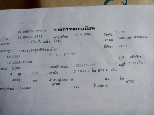 HINO FC4J 140 แรง แอรเย็น ยาว 5.5 ม. สภาพสวยพร้อมใช้ ภาษีเต็ม