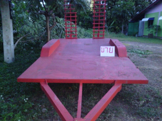 เทรลเลอร์ราคาถูกลากรถเกี่ยวรถแมคโค60ได้สบายช่วงล่างแข็งแรงเพลา6ล้อ2เพลายาว4เมตรก้วาง3.20 ม