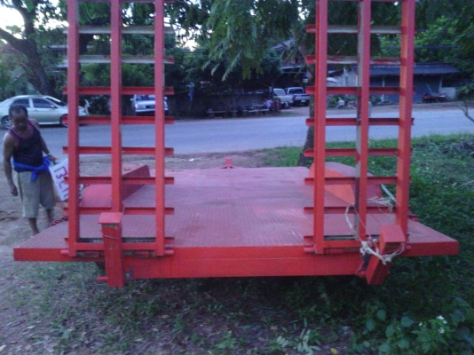 เทรลเลอร์ราคาถูกลากรถเกี่ยวรถแมคโค60ได้สบายช่วงล่างแข็งแรงเพลา6ล้อ2เพลายาว4เมตรก้วาง3.20 ม