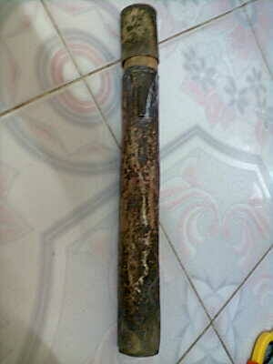 กระบอกทองเหลือง สำหรับใส่แผนที่ ของโบราณ