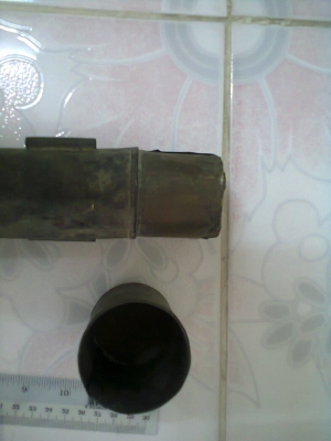 กระบอกทองเหลือง สำหรับใส่แผนที่ ของโบราณ