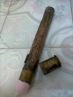 กระบอกทองเหลือง สำหรับใส่แผนที่ ของโบราณ