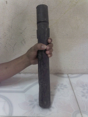 กระบอกทองเหลือง สำหรับใส่แผนที่ ของโบราณ