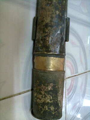 กระบอกทองเหลือง สำหรับใส่แผนที่ ของโบราณ