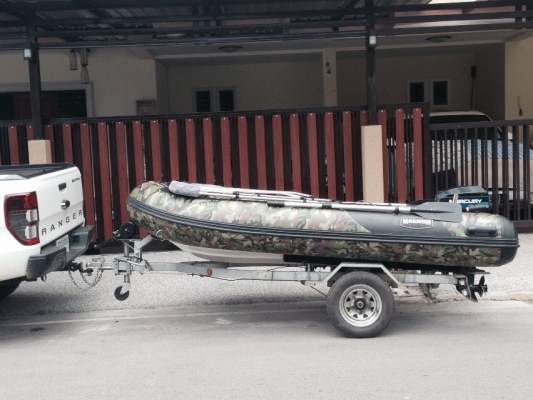 เพื่อนฝากขายเรือยางท้องไฟเบอร์330เครื่อง15แรง..(ขายแล้ว ส่งไปนครศรีแล้วครับ)