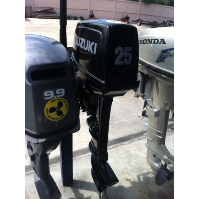 ขายเครื่องยนต์เรือมือสอง Suzuki DT25 2สูบ 2จังหวะ นำเข้าจากญี่ปุ่น
