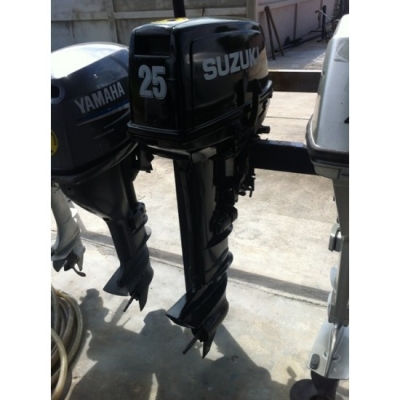 ขายเครื่องยนต์เรือมือสอง Suzuki DT25 2สูบ 2จังหวะ นำเข้าจากญี่ปุ่น