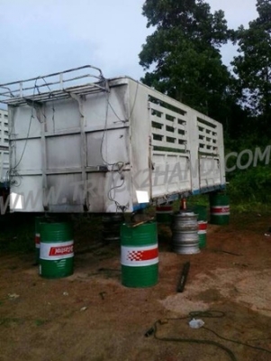 กระบะคอกเหล็ก ยาว 6.80 เมตร กว้าง 2.40 เมตร สูง 2 เมตร