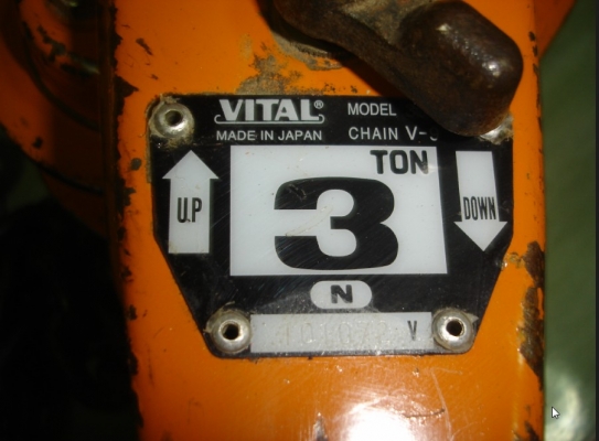 ขาย รอกโซ่ มือโยก 3.2ตัน VITAL แท้ made in japan