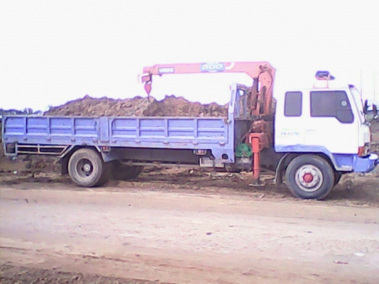 ขายบรรทุกหกล้อ MITSUBISHI FUSO ปี 45 ติดเครน UNIC 5 TON 3 ปลอก เครื่อง 225 แรงม้า