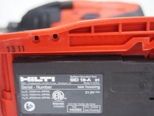 ชุดสว่านไร้สาย Hilti 21.6V มีสว่านกับสว่านไขควงกระแทกแบ็ตลิเทียม2ก้อนและกล่องพลาสติค