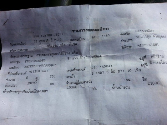 ขายดั้มMITSUBISHI FN2126 เครื่อง260แรง ปี49 เครื่องดี คัชซีสวย พ.เพาเวอร์ เบรกทิฟฟี่ สภาพพร้อมใช้งาน เอกสารพร้อมโอน สนใจโทร090-8588220คุณนะ ID:narong498 หรือwww.truck.in.th/498