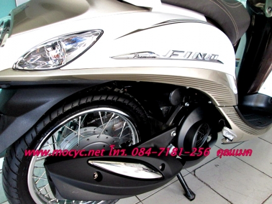 Fino fi พรีเมี่ยม สีขาวนํ้าตาล รถเดือน เม.ย. ปี57 ไมล์ 3627 โล รุ่นใหม่หัวฉีด กระบอกสูบ diasil ของแถม 2 รายการ 30900