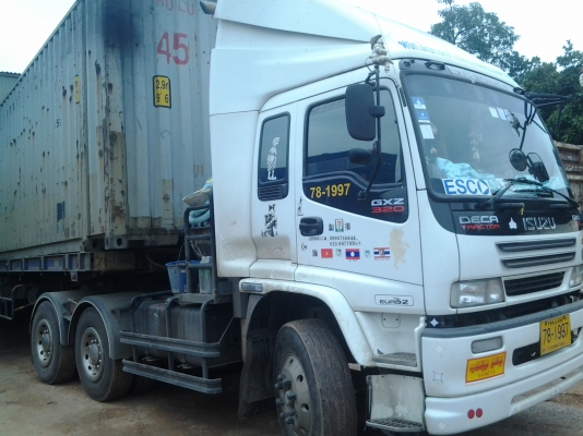 ISUZU DECA320 ปี50 พร้อมหัวลากตู้เย็น 3คานยาว 15 เมตร ยางเรเดียลใหม่หมด