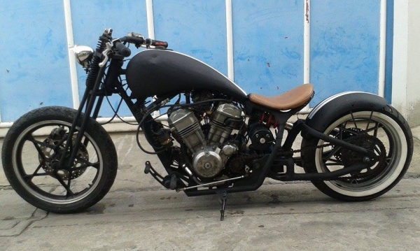 งานสร้างแนว old school 400cc. หน้าสปริงเกอร์ เฟรมใหม่