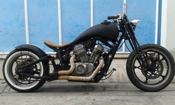 งานสร้างแนว old school 400cc. หน้าสปริงเกอร์ เฟรมใหม่