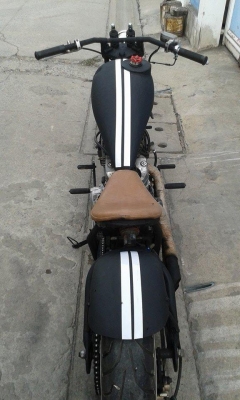 งานสร้างแนว old school 400cc. หน้าสปริงเกอร์ เฟรมใหม่