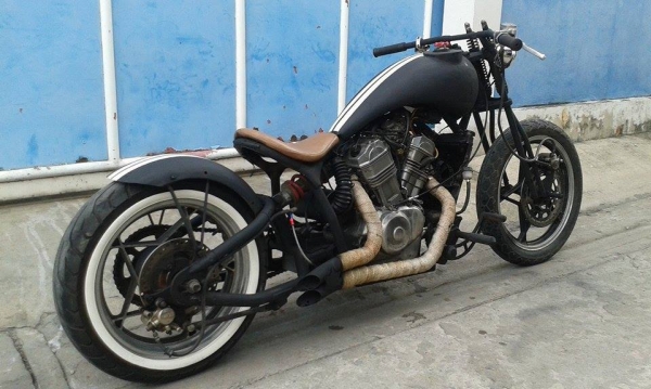 งานสร้างแนว old school 400cc. หน้าสปริงเกอร์ เฟรมใหม่