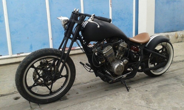 งานสร้างแนว old school 400cc. หน้าสปริงเกอร์ เฟรมใหม่