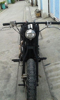งานสร้างแนว old school 400cc. หน้าสปริงเกอร์ เฟรมใหม่