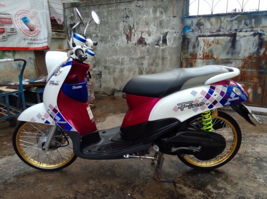 Fino ลายณเดช รถปี56 แต่งหล่อ เครื่องเดิมสนิท แต่งสวยภายนอกอย่างเดียว ราคาถูก