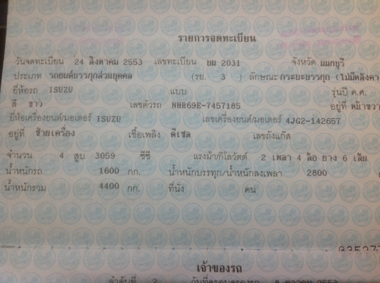 ขาย 6 ล้อเล็กไม่ติดเวลา NHR69E หัวครัชซี.  ปี 53 เครื่องดี ครัชซีสวย พ.เวอร์ แอร์เย็น กระจกไฟฟ้า แหนบหน้า แหนบหลังเกาะข้าง สภาพสวย ราคา 285000 ฿
