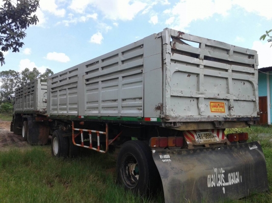 ขายรถพ่วงดั้มแม่ลูก HINO FM3M 240 แรงกระบะเสรีชัยทะเบียนเต็มชุดโอนพร้อม