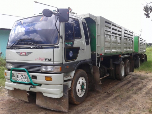 ขายรถพ่วงดั้มแม่ลูก HINO FM3M 240 แรงกระบะเสรีชัยทะเบียนเต็มชุดโอนพร้อม