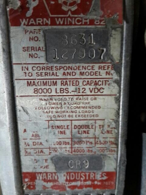 ขายวิ้นซ์ WARN 8274