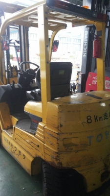 ขายรถไฟฟ้านั่งขับ TOYOTA 7FB25 ขนาด 2.5 ตัน อุปกรณ์ครบพร้อมตู้ชาร์จ