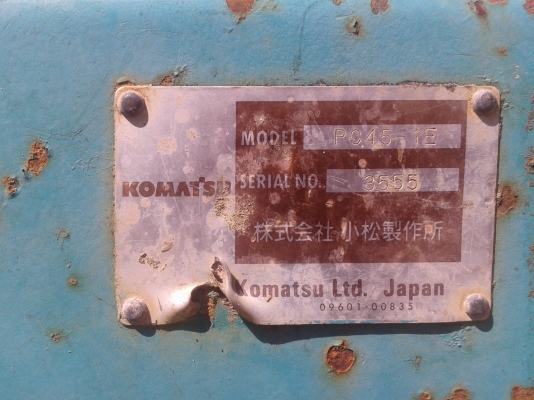 ขายแบคโฮ KOMATSU รุ่นPC45-1E