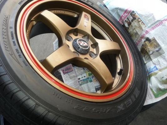 ขายแม็กซ์ขอบ 15 4รู100/114 ใหม่เอี่ยม พร้อมยาง DR แม่กลอง