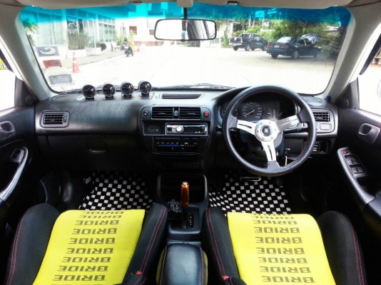 ขายCIVIC EK สีขาวมุก เครื่องVTEC AT หม้อน้ำมิเนียม ค้ำโช็คมิเนียม กล่องSPEED UP ชุดแต่งรอบคัน ดิส4ล้อ ท่อเลสJS ทั้งเส้น เบาะBRIDE Low max คู่หน้า วัดรอบRACETECH 4ตัว ติด Film-Hi kool รอบคัน กันสาดฝน ประกันชั้น3 รถสวย สีสวย ของครบๆ. สนใจโทร0918735755 ดูรถพ