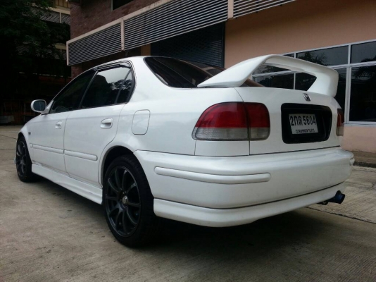 ขายCIVIC EK สีขาวมุก เครื่องVTEC AT หม้อน้ำมิเนียม ค้ำโช็คมิเนียม กล่องSPEED UP ชุดแต่งรอบคัน ดิส4ล้อ ท่อเลสJS ทั้งเส้น เบาะBRIDE Low max คู่หน้า วัดรอบRACETECH 4ตัว ติด Film-Hi kool รอบคัน กันสาดฝน ประกันชั้น3 รถสวย สีสวย ของครบๆ. สนใจโทร0918735755 ดูรถพ