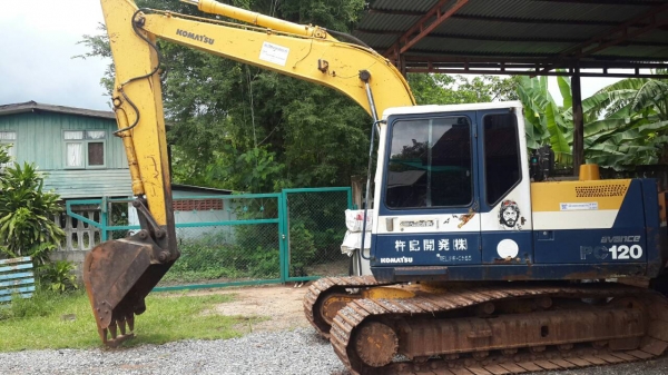 ขายรถขุดแบ็คโคเก่านอก โคมัสสุ PC120-5 ระบบไฟฟ้าเต็ม รุ่นพิเศษ ตัวเดินเทียบเท่า200 บูมยาวพิเศษ เครื่องดี เดิมนอกช่วงล่างแน่น แอร์เย็น จอขึ้น