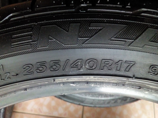 ขายยาง\% 225/45/17 - 255/40/17 บริสโตน รันแฟด ปี11 4,500