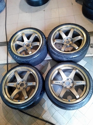 ล้อ TE37sl ขอบ18 9 -10 5/114 พร้อมยาง