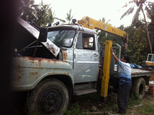 ขาย 6 ล้อหน้ายาว TXD50 ติดเครนยูนิค 3 ตัน 5 เหลี่ยมท้องวี