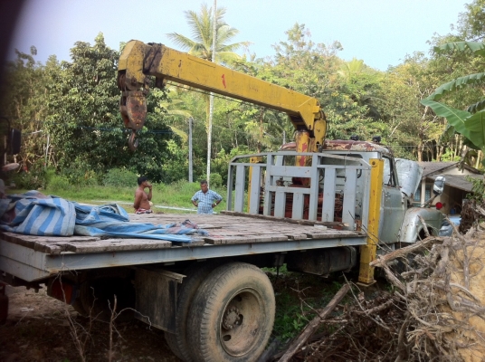 ขาย 6 ล้อหน้ายาว TXD50 ติดเครนยูนิค 3 ตัน 5 เหลี่ยมท้องวี